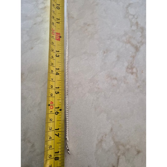 Sterling Silver Popcorn Chain Necklace Italy Sparkle Fine Jewelry 18 Inch - Picture 7 of 7